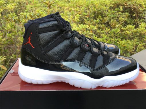 2017 Air Jordan 11 72 10 Black and Gym Red White Anthracite For Sale 3