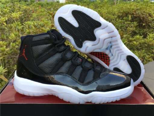2017 Air Jordan 11 72 10 Black and Gym Red White Anthracite For Sale