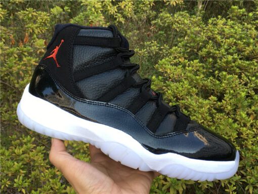 2017 Air Jordan 11 72 10 Black and Gym Red White Anthracite For Sale 6