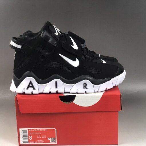 Nike Air Barrage Mid QS Black White For Sale 7