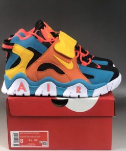 Nike Air Barrage Mid QS Blue Yellow Orange Black 7