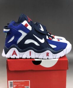 Nike Air Barrage Mid White Blue Navy For Sale 7