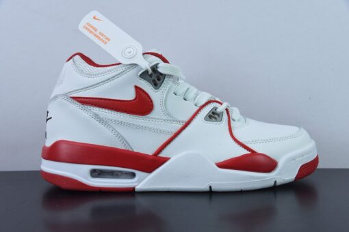 Nike Air Flight 89 White University Red Wolf Grey For Sale 1