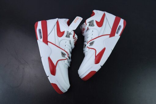 Nike Air Flight 89 White University Red Wolf Grey For Sale 3