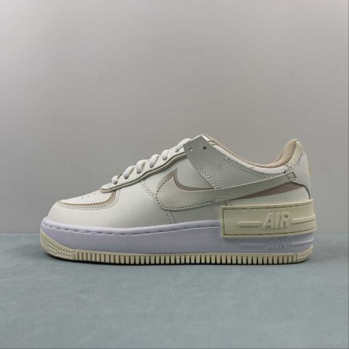Nike Air Force 1 Shadow Light Tan FQ6871 111 For Sale