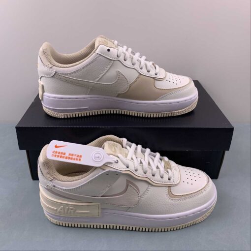Nike Air Force 1 Shadow Light Tan FQ6871 111 For Sale 7 1