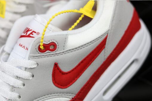 Nike Air Max 1 Anniversary White University Red Neutral Grey Black For Sale 5