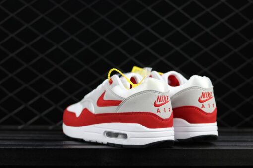 Nike Air Max 1 Anniversary White University Red Neutral Grey Black For Sale 7