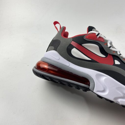 Nike Air Max 270 React Black White Iron Grey University Red For Sale 2