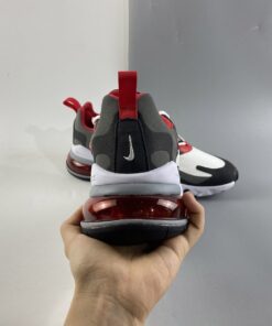 Nike Air Max 270 React Black White Iron Grey University Red For Sale 3