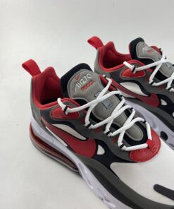 Nike Air Max 270 React Black White Iron Grey University Red For Sale 4