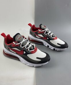 Nike Air Max 270 React Black White Iron Grey University Red For Sale 6