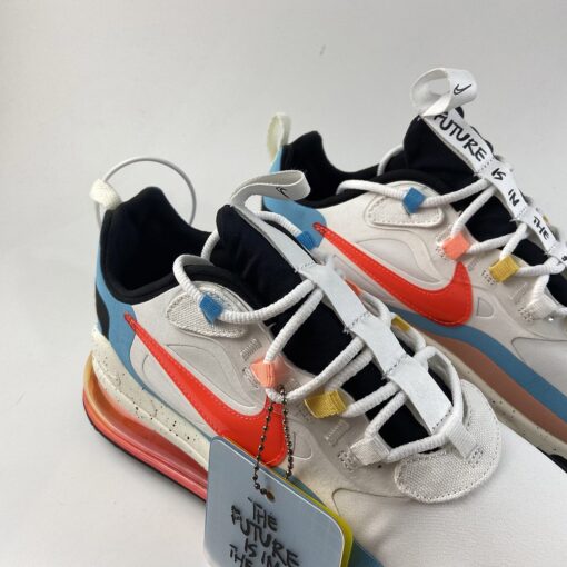 Nike Air Max 270 React The Future is in the Air White Infrared For Sale 3