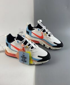 Nike Air Max 270 React The Future is in the Air White Infrared For Sale 6