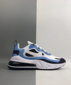 Nike Air Max 270 React UNC White Midnight Navy For Sale