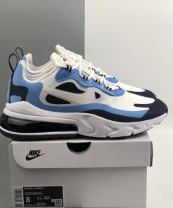 Nike Air Max 270 React UNC White Midnight Navy For Sale 7