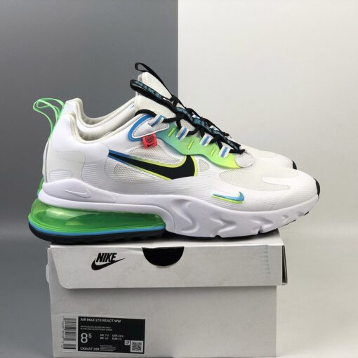 Nike Air Max 270 React Worldwide White For Sale 8