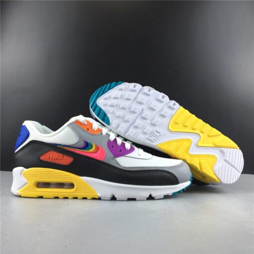 Nike Air Max 90 Be True White Multi Color Black Wolf Grey