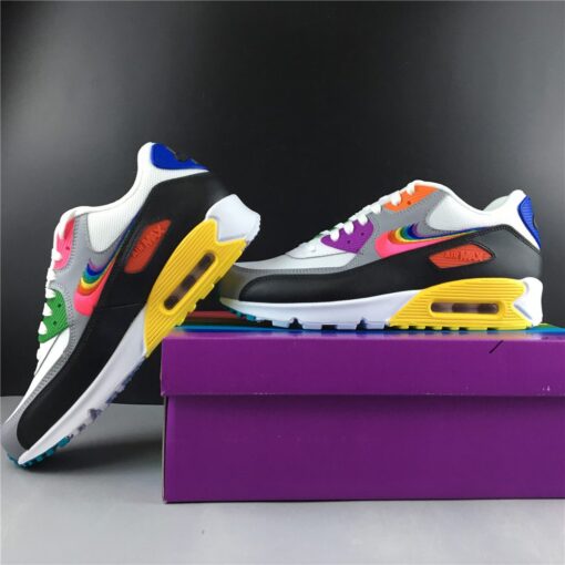 Nike Air Max 90 Be True White Multi Color Black Wolf Grey 9