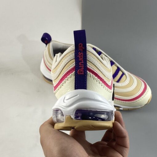 Nike Air Max 97 Air Sprung Sesame Coconut Milk Electro Purple For Sale 4