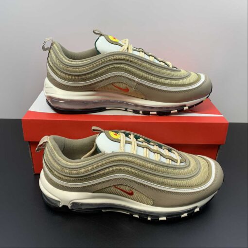 Nike Air Max 97 Athletic Company Khaki Picante Red Sesame Sail 8