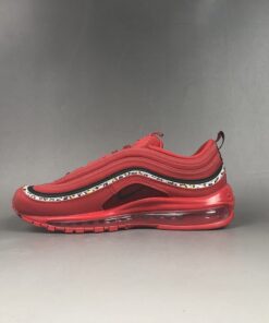 Nike Air Max 97 Red Leather Leopard Print For Sale 1