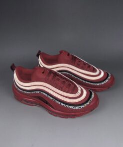 Nike Air Max 97 Red Leather Leopard Print For Sale 5