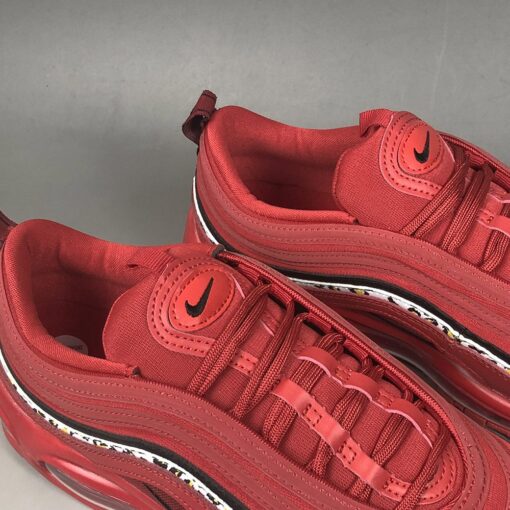 Nike Air Max 97 Red Leather Leopard Print For Sale 6