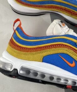 Nike Air Max 97 SE Running Club Pollen Blue University Red Orange For Sale 2