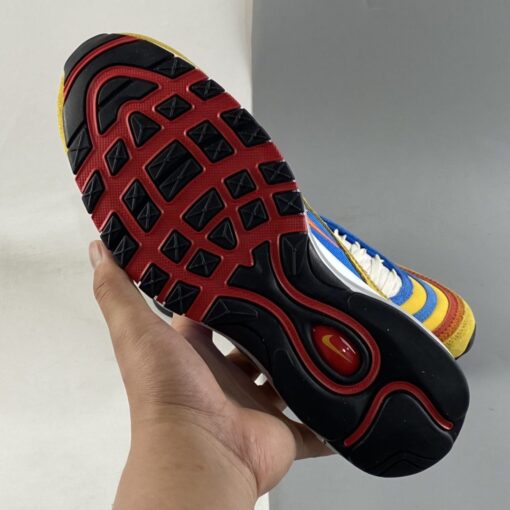 Nike Air Max 97 SE Running Club Pollen Blue University Red Orange For Sale 5