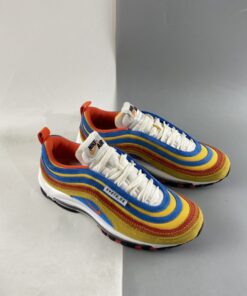 Nike Air Max 97 SE Running Club Pollen Blue University Red Orange For Sale 6