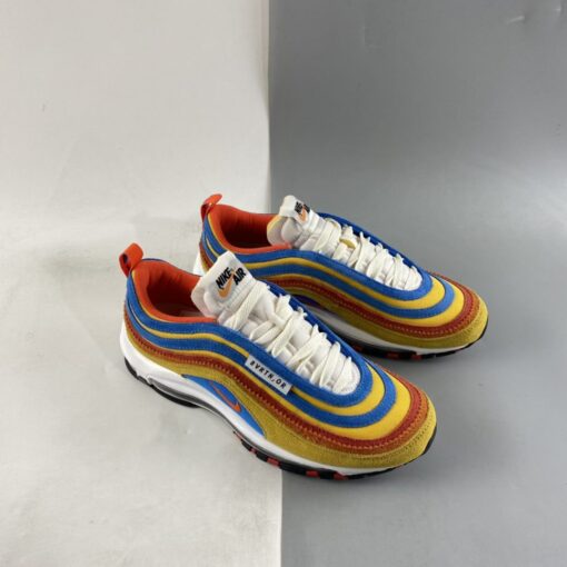 Nike Air Max 97 SE Running Club Pollen Blue University Red Orange For Sale 6