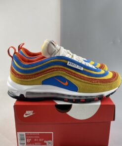 Nike Air Max 97 SE Running Club Pollen Blue University Red Orange For Sale 7