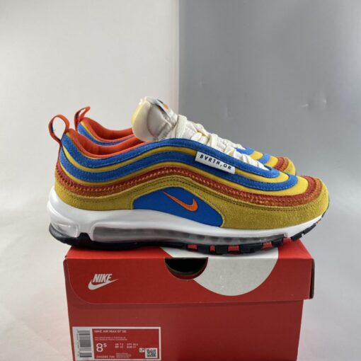 Nike Air Max 97 SE Running Club Pollen Blue University Red Orange For Sale 7