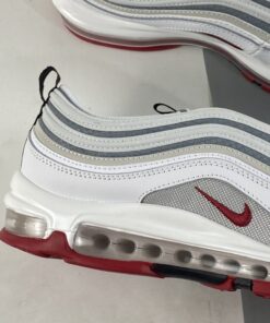 Nike Air Max 97 White Bullet White Grey Red For Sale 2