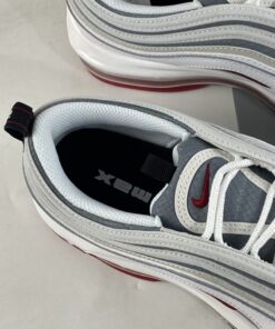 Nike Air Max 97 White Bullet White Grey Red For Sale 3