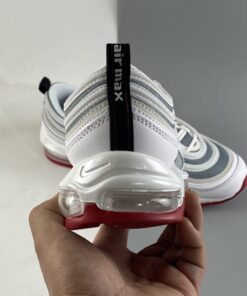 Nike Air Max 97 White Bullet White Grey Red For Sale 4