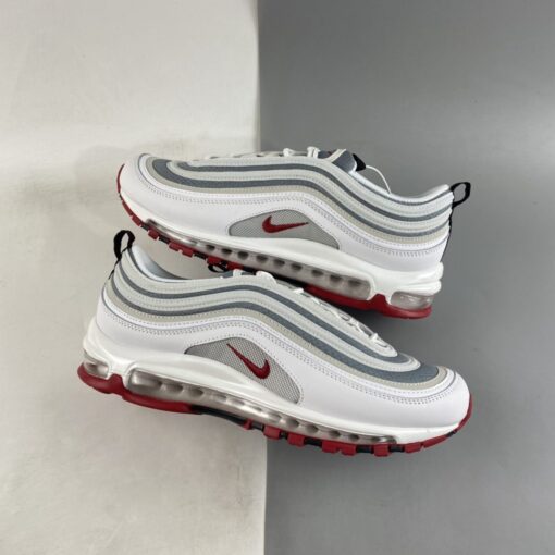 Nike Air Max 97 White Bullet White Grey Red For Sale