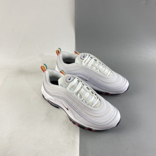 Nike Air Max 97 White Multi Color Pull Tabs For Sale 6