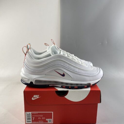 Nike Air Max 97 White Multi Color Pull Tabs For Sale 7