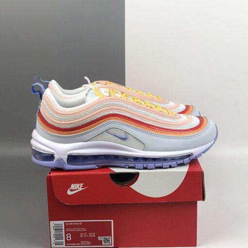 Nike Air Max 97 White Red Orange Sunny Yellow For Sale 8