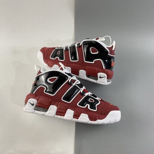 Nike Air More Uptempo Bulls Varsity Red White Black 7