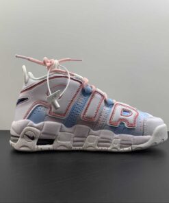 Nike Air More Uptempo GS White Blue Red For Sale 1