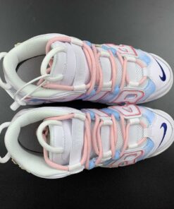 Nike Air More Uptempo GS White Blue Red For Sale 6