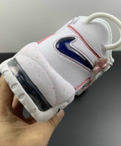 Nike Air More Uptempo GS White Blue Red For Sale 7