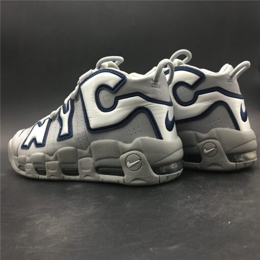 Nike Air More Uptempo NYC Wolf Grey White Midnight Navy 3