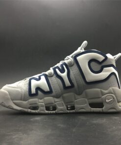 Nike Air More Uptempo NYC Wolf Grey White Midnight Navy 5