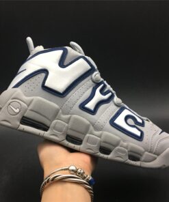 Nike Air More Uptempo NYC Wolf Grey White Midnight Navy 6