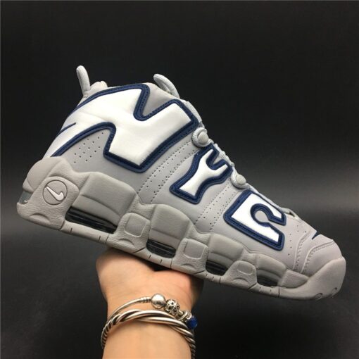 Nike Air More Uptempo NYC Wolf Grey White Midnight Navy 6