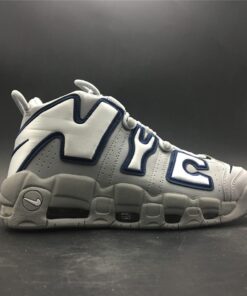 Nike Air More Uptempo NYC Wolf Grey White Midnight Navy 7